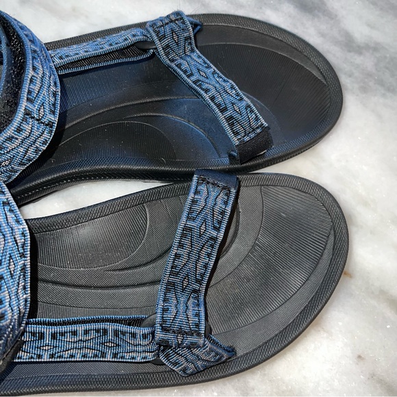 Teva Men\'s Sandals-Adjustable Straps-Blue Black-Size 11 main image 6